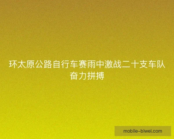 环太原公路自行车赛雨中激战二十支车队奋力拼搏