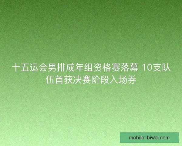 十五运会男排成年组资格赛落幕 10支队伍首获决赛阶段入场券 十五运会男排成年组资格赛落幕 10支队伍首获决赛阶段入场券